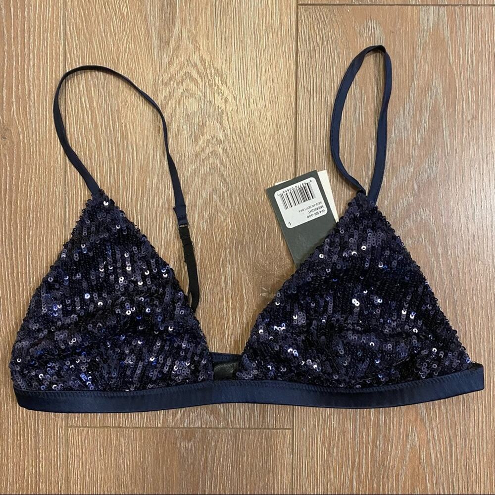 KIKI DE MONTPARNASSE Sequin Triangle Soft Bra Top - Picture 7 of 12